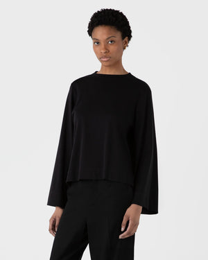 WIDE SLEEVE T-SHIRT / BLACK