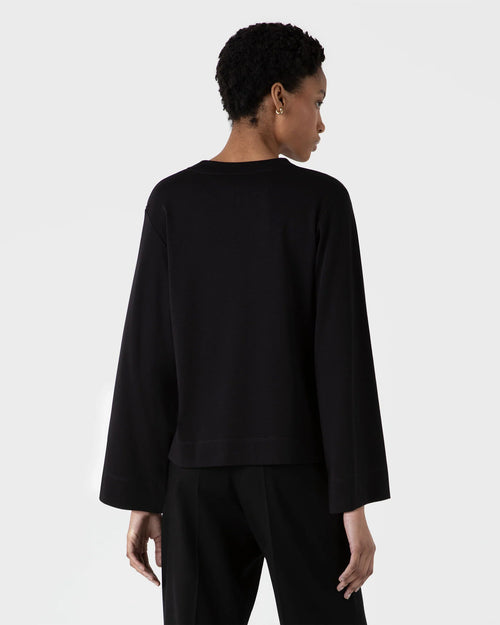 WIDE SLEEVE T-SHIRT / BLACK