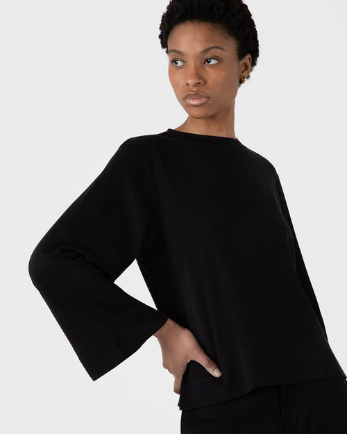 WIDE SLEEVE T-SHIRT / BLACK