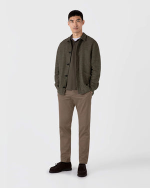 LONG SLEEVE PIQUÉ POLO SHIRT / KHAKI