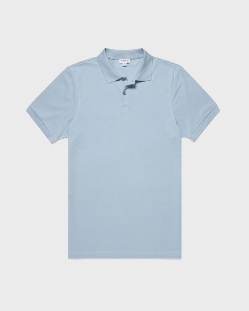 PIQUÉ POLO SHIRT / BLUE MIST