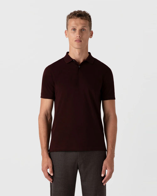 PIQUÉ POLO SHIRT / RAISIN