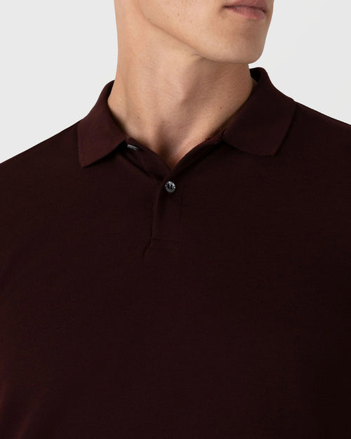 PIQUÉ POLO SHIRT / RAISIN