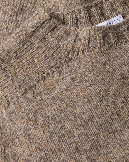 SHETLAND CREW NECK / OATMEAL MELANGE