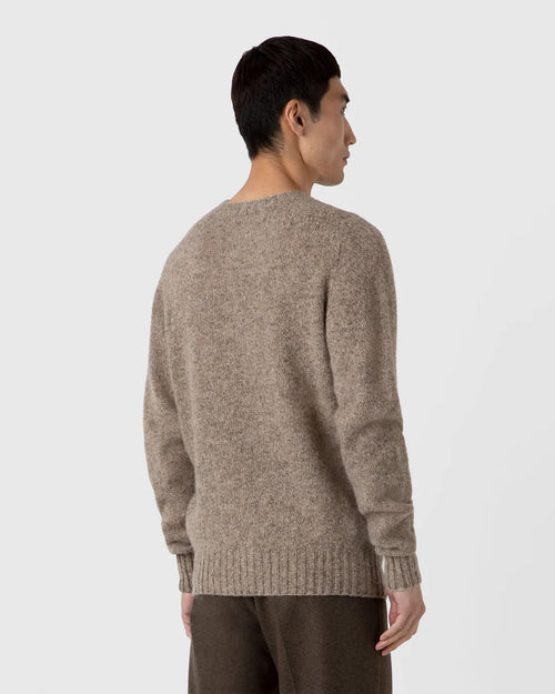 SHETLAND CREW NECK / OATMEAL MELANGE