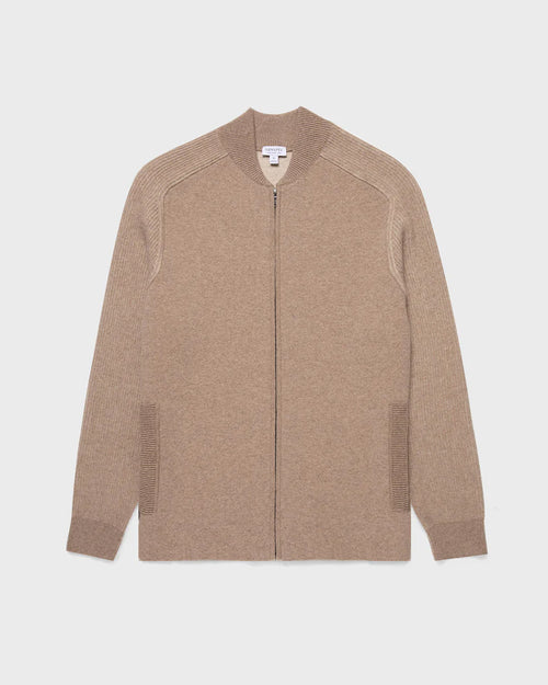 DOUBLE FACED BOMBER JACKET / LIGHT SANDSTONE