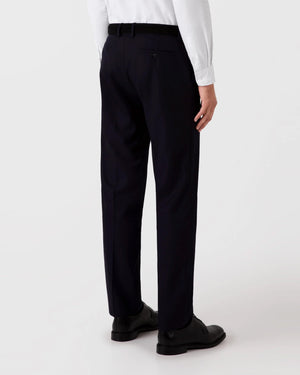 LIGHTWEIGHT TRAVEL WOOL TROUSER / NAVY