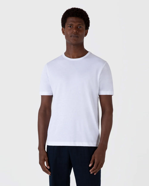 REGULAR FIT JERSEY T-SHIRT / WHITE