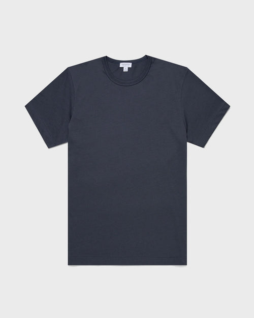 REGULAR FIT JERSEY T-SHIRT / SLATE BLUE