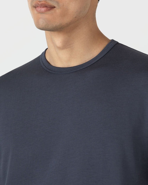 REGULAR FIT JERSEY T-SHIRT / SLATE BLUE