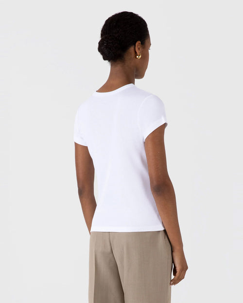 RIBBED T-SHIRT  / WHITE