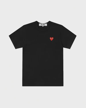 T108 MENS RED HEART T-SHIRT / BLACK