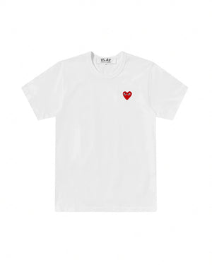 T108 UNISEX RED HEART T-SHIRT / WHITE