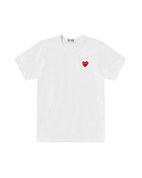 T108 MENS RED HEART T-SHIRT / WHITE