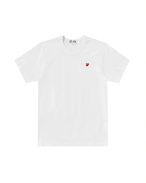 T304 UNISEX MINI RED HEART T-SHIRT / WHITE