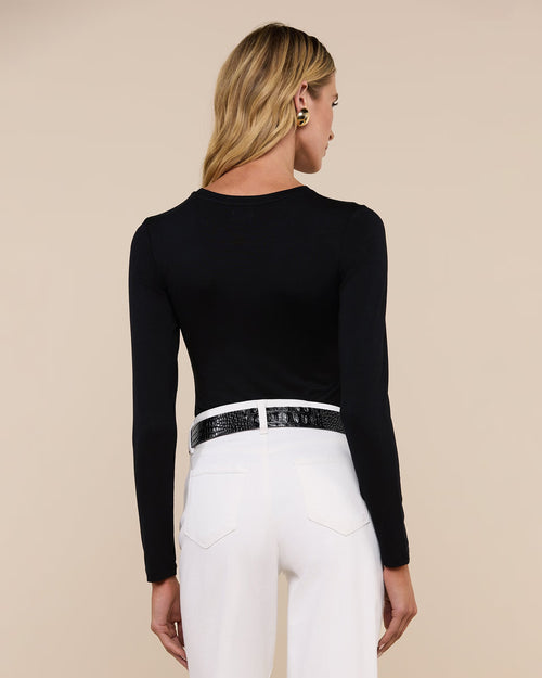 TESS LONG SLEEVE TEE / BLACK JERSEY