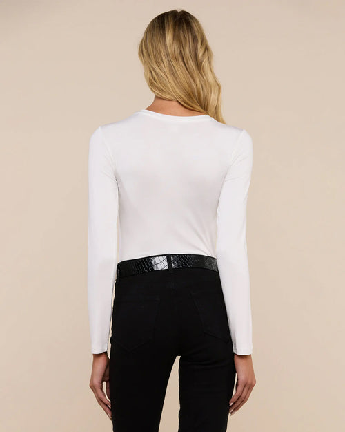 TESS LONG SLEEVE TEE / WHITE