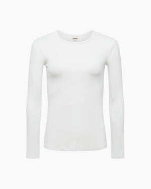 TESS LONG SLEEVE TEE / WHITE
