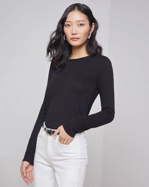 TESS LONG SLEEVE TEE / BLACK