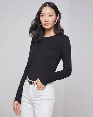 TESS LONG SLEEVE TEE / BLACK JERSEY