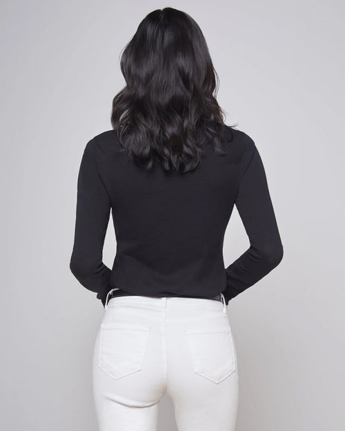 TESS LONG SLEEVE TEE / BLACK