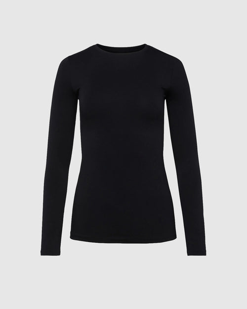 TESS LONG SLEEVE TEE / BLACK JERSEY