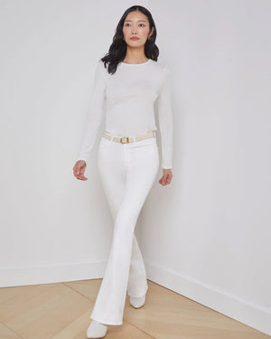 TESS LONG SLEEVE TEE / WHITE