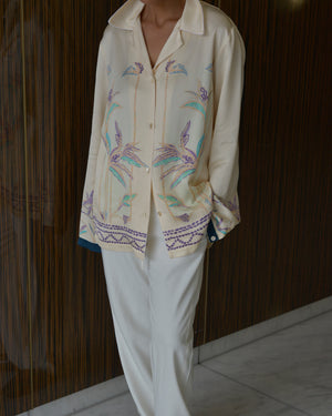 SOGNI PRINT PAJAMA SHIRT / AVORIO