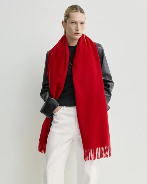 CASHMERE SCARF / RED