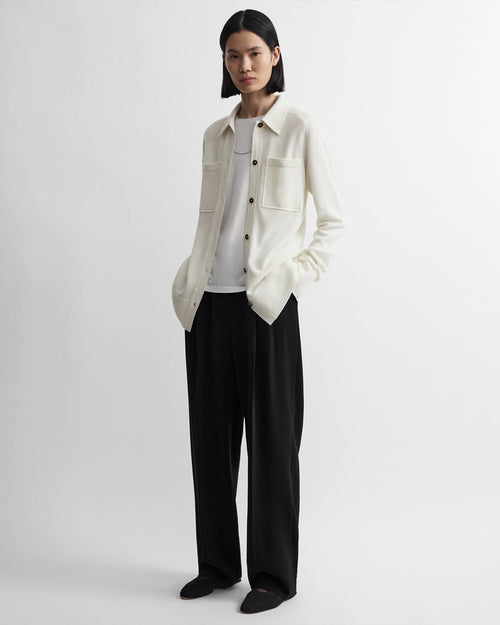 CASHMERE SHIRT / WHITE