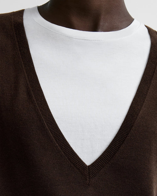 FINE V-NECK KNIT / FONDANTE