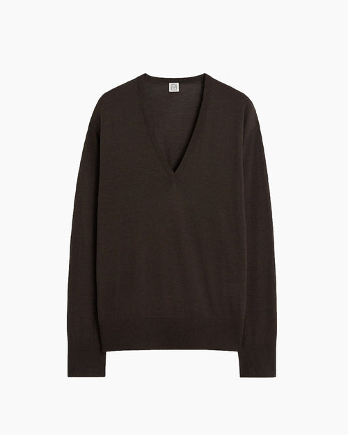 FINE V-NECK KNIT / FONDANTE