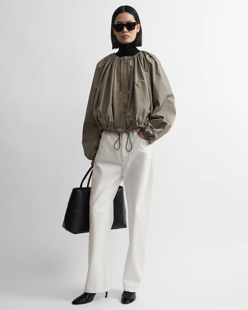 GATHERED PARACHUTE JACKET / ROCK