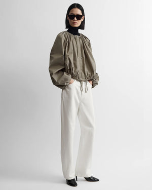 GATHERED PARACHUTE JACKET / ROCK