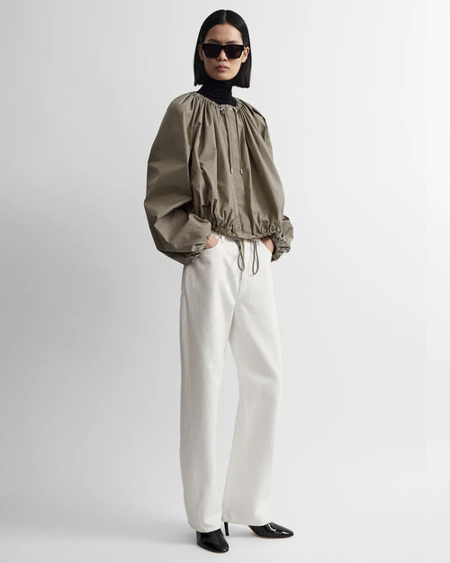 GATHERED PARACHUTE JACKET / ROCK