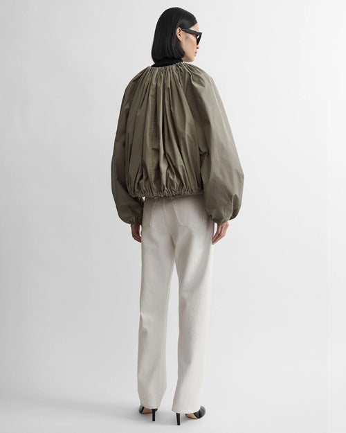 GATHERED PARACHUTE JACKET / ROCK