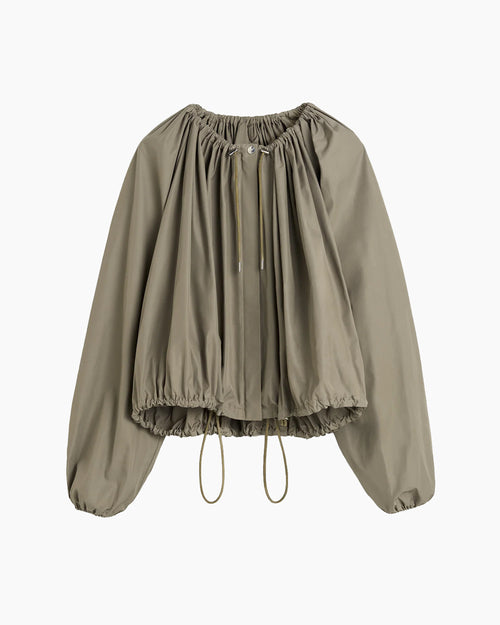 GATHERED PARACHUTE JACKET / ROCK