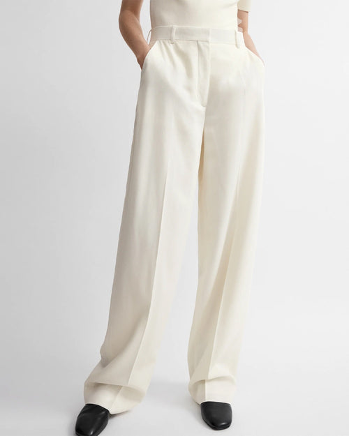 HIGH-WAIST TROUSERS / ECRU