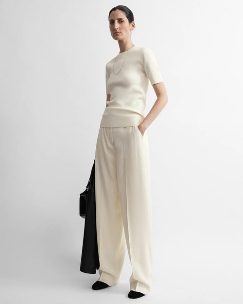 HIGH-WAIST TROUSERS / ECRU