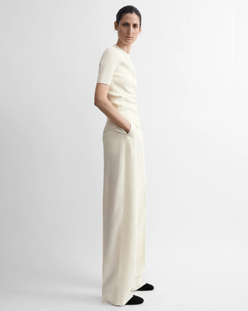 HIGH-WAIST TROUSERS / ECRU