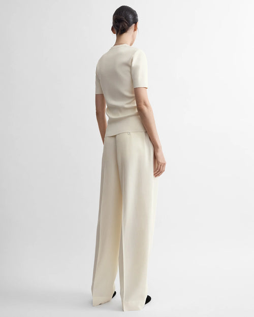 HIGH-WAIST TROUSERS / ECRU