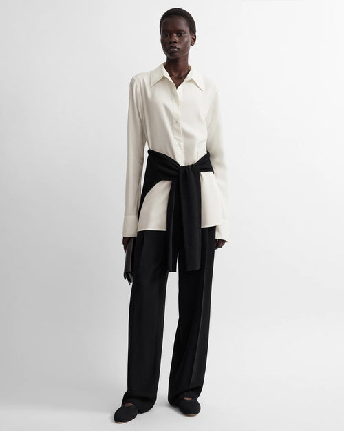 LIGHTWEIGHT WOOL SHIRT / ECRU