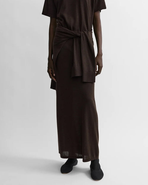 LONG KNIT SKIRT / FONDANTE