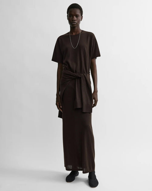 LONG KNIT SKIRT / FONDANTE