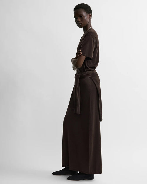 LONG KNIT SKIRT / FONDANTE