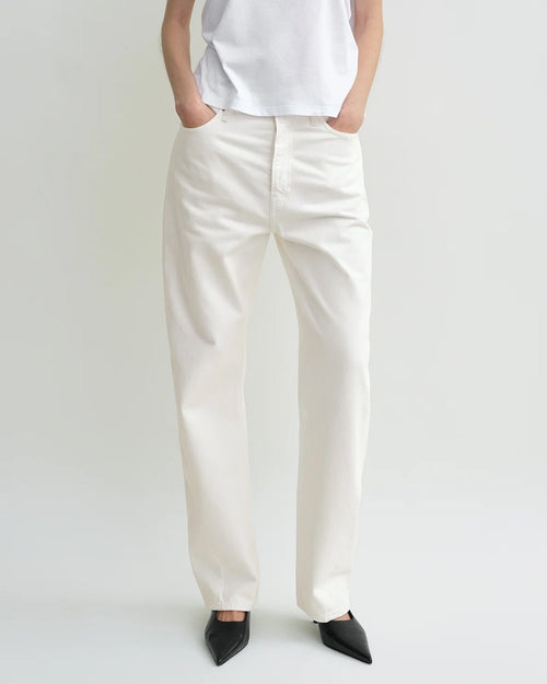 TWISTED SEAM DENIM FULL LENGTH / OFF WHITE