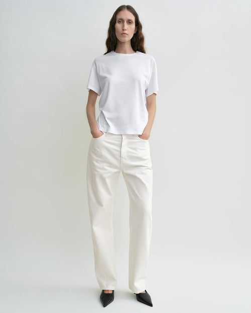 TWISTED SEAM DENIM FULL LENGTH / OFF WHITE