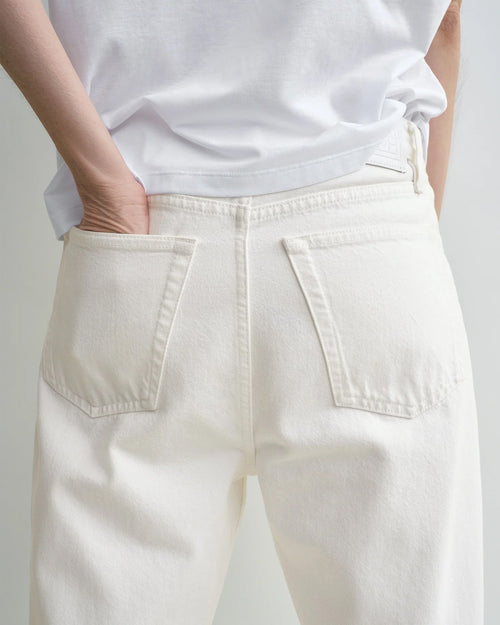 TWISTED SEAM DENIM FULL LENGTH / OFF WHITE