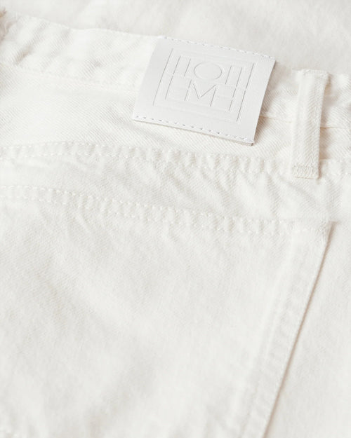 TWISTED SEAM DENIM FULL LENGTH / OFF WHITE