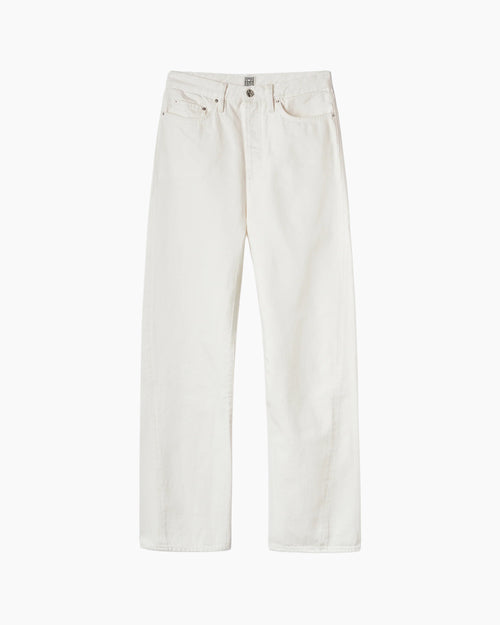 TWISTED SEAM DENIM FULL LENGTH / OFF WHITE